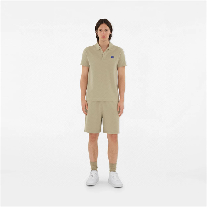 burberry ekd embroidery cotton pique polo shirt